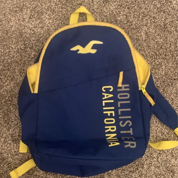 Hollister California Boys Blue & Yellow Backpack - Picture 1 of 3